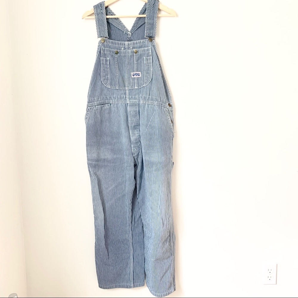 Vintage big smith striped overalls